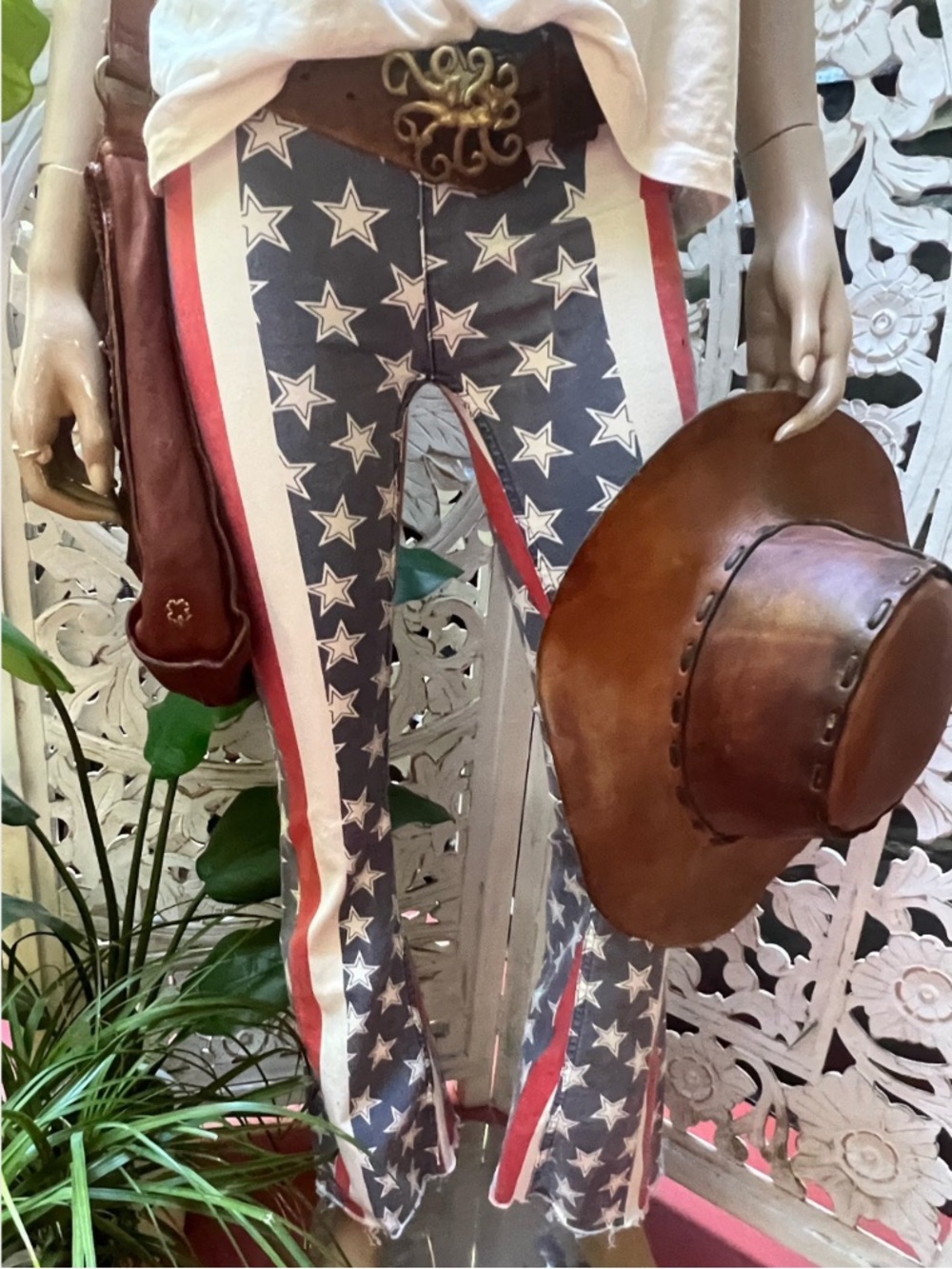 Free People Stars and Stripes flares